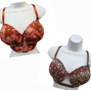 2 Pack Bras Sexy Lace Floral Bra 44D NWT